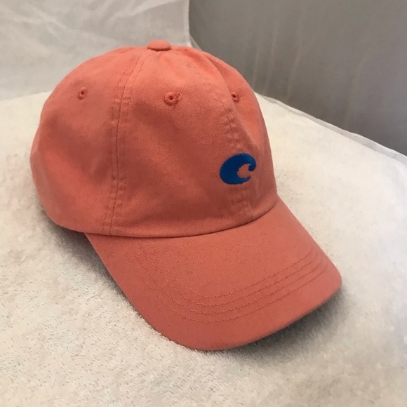 Costa "C" for Costa Rica Adjustable Light Orange Cotton Travel Baseball Cap - Picture 11 of 14